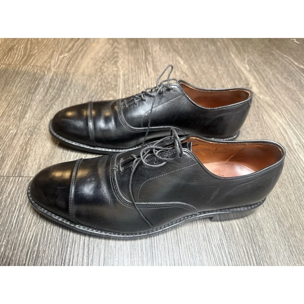 Allen Edmonds Park Avenue Mens 10.5 D  Black Leather Cap Toe Oxford Dress Shoes